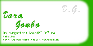 dora gombo business card